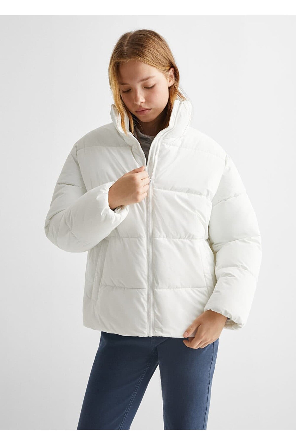 Quilted <b>anorak</b>.