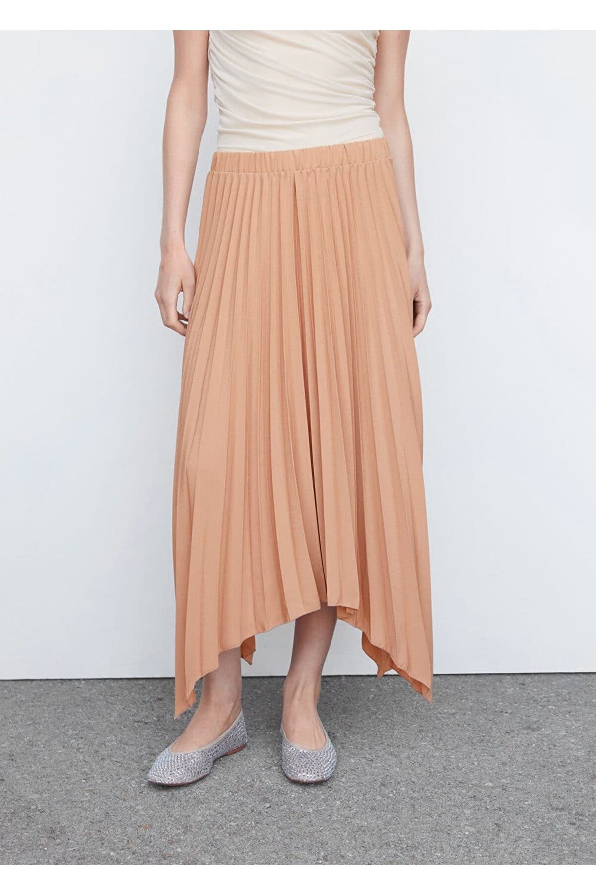 Wick <b>Midi</b> Length Skirt Бежевый.